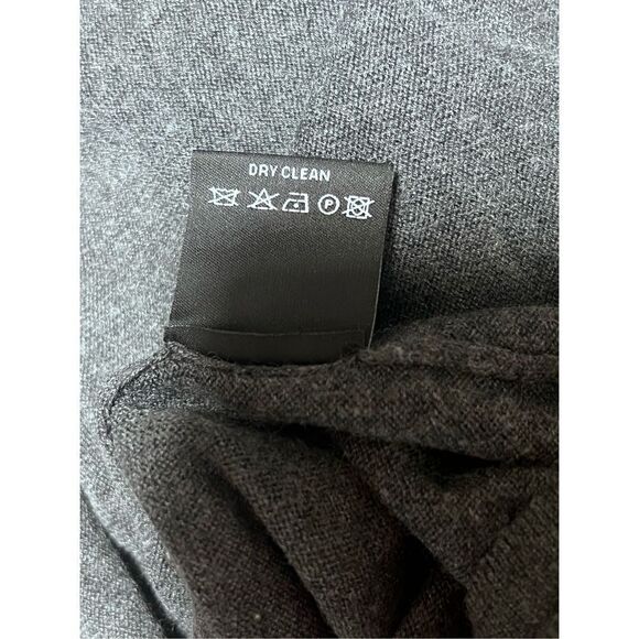 Carlisle Collection Silk and Cashmere Ruffle Sweater Size Small Charcoal Grey Gr - Picture 9 of 9